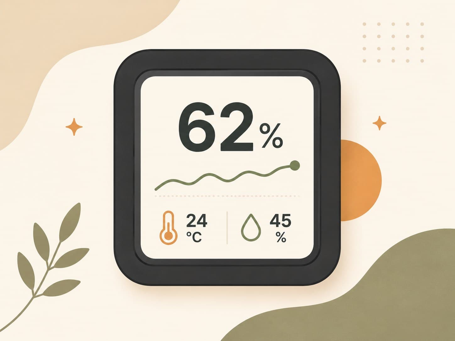 Close-up of a smart fermentation container display showing key fermentation data.